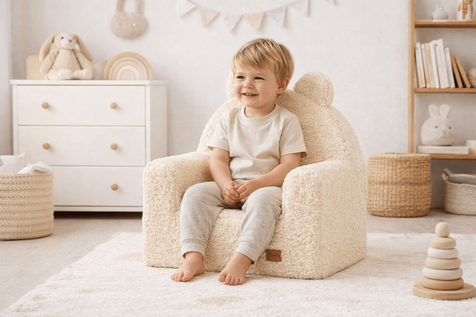 BABY- RAJ Minkštas vaikiškas foteliukas "TEDDY BEAR" Vaikiški Foteliukai ir Pufai