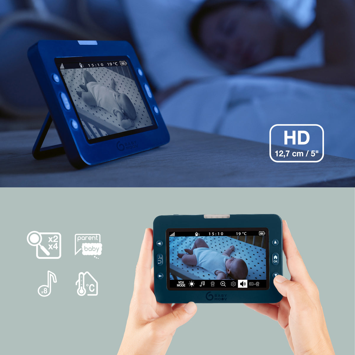 Babymoov YOO MASTER+ HD vaizdo auklė, 5 col., A014435 – 5