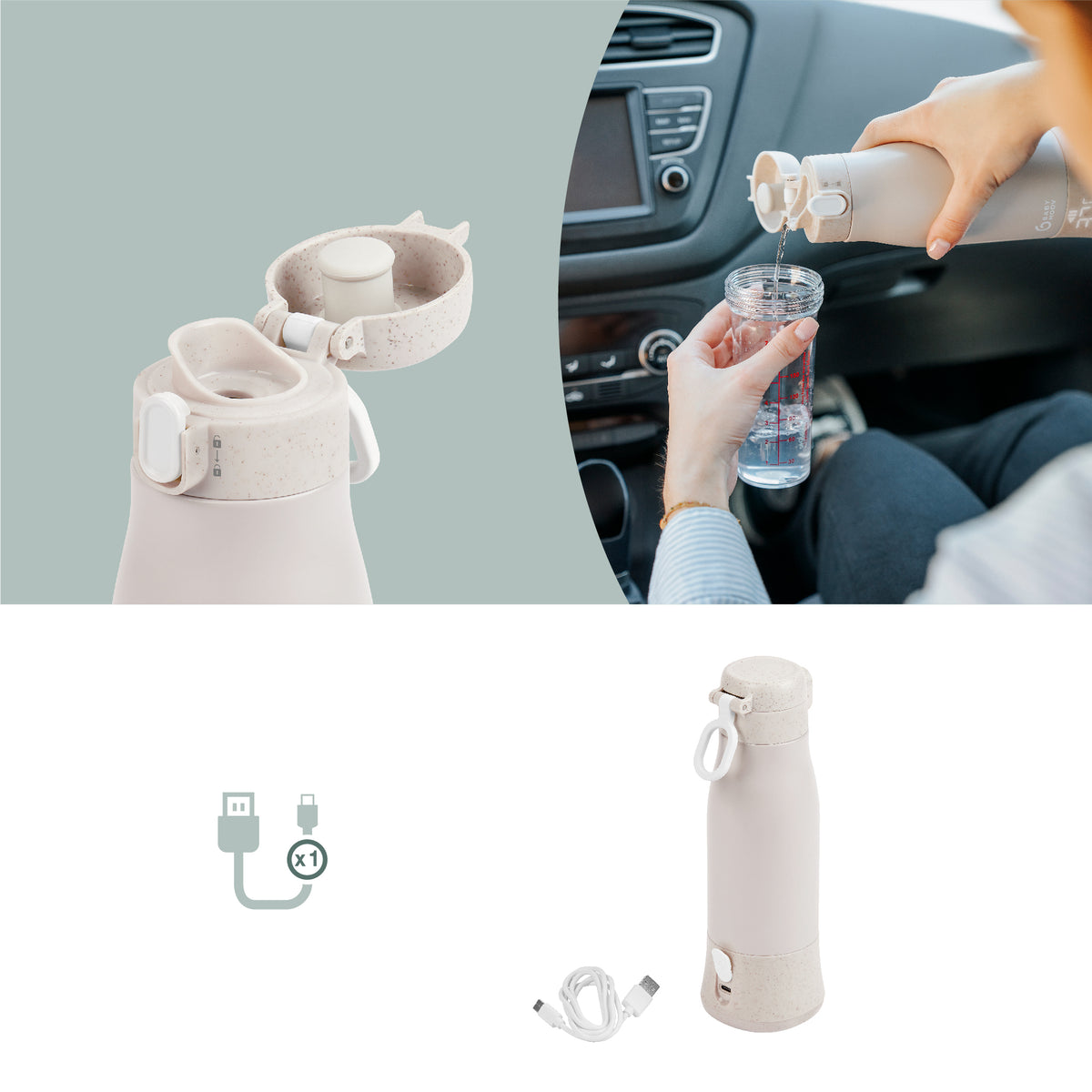 Babymoov Moov & Feed kelioninis šildytuvas, kreminis, A002103 – nuotrauka 6