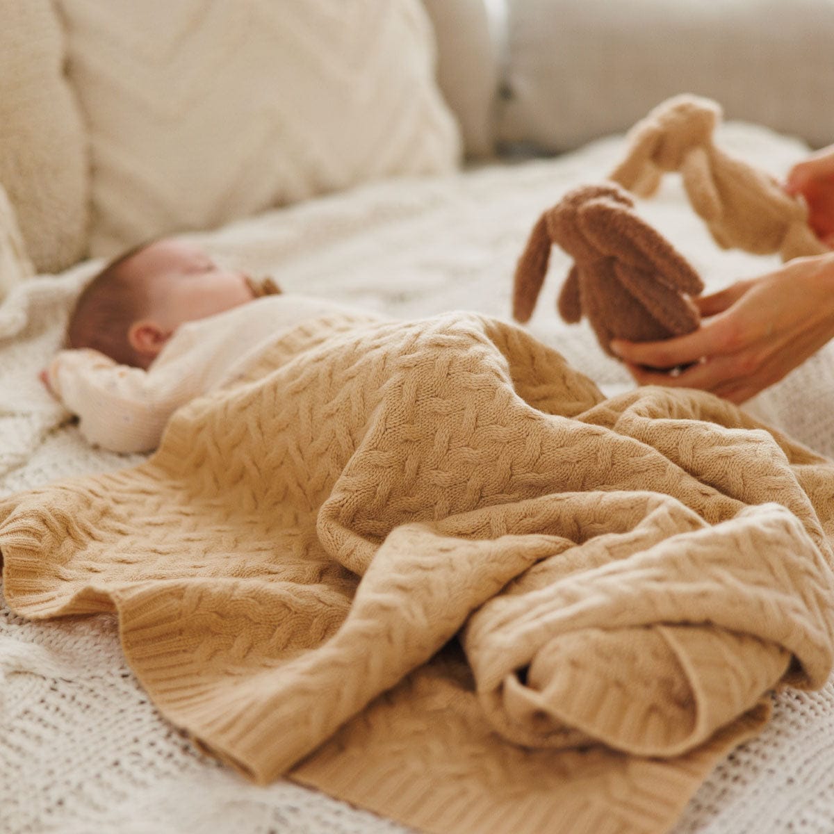 BabyOno Merino Vilnos Pledas Kūdikiui, 75 × 100 Cm Kūdikių Pledai