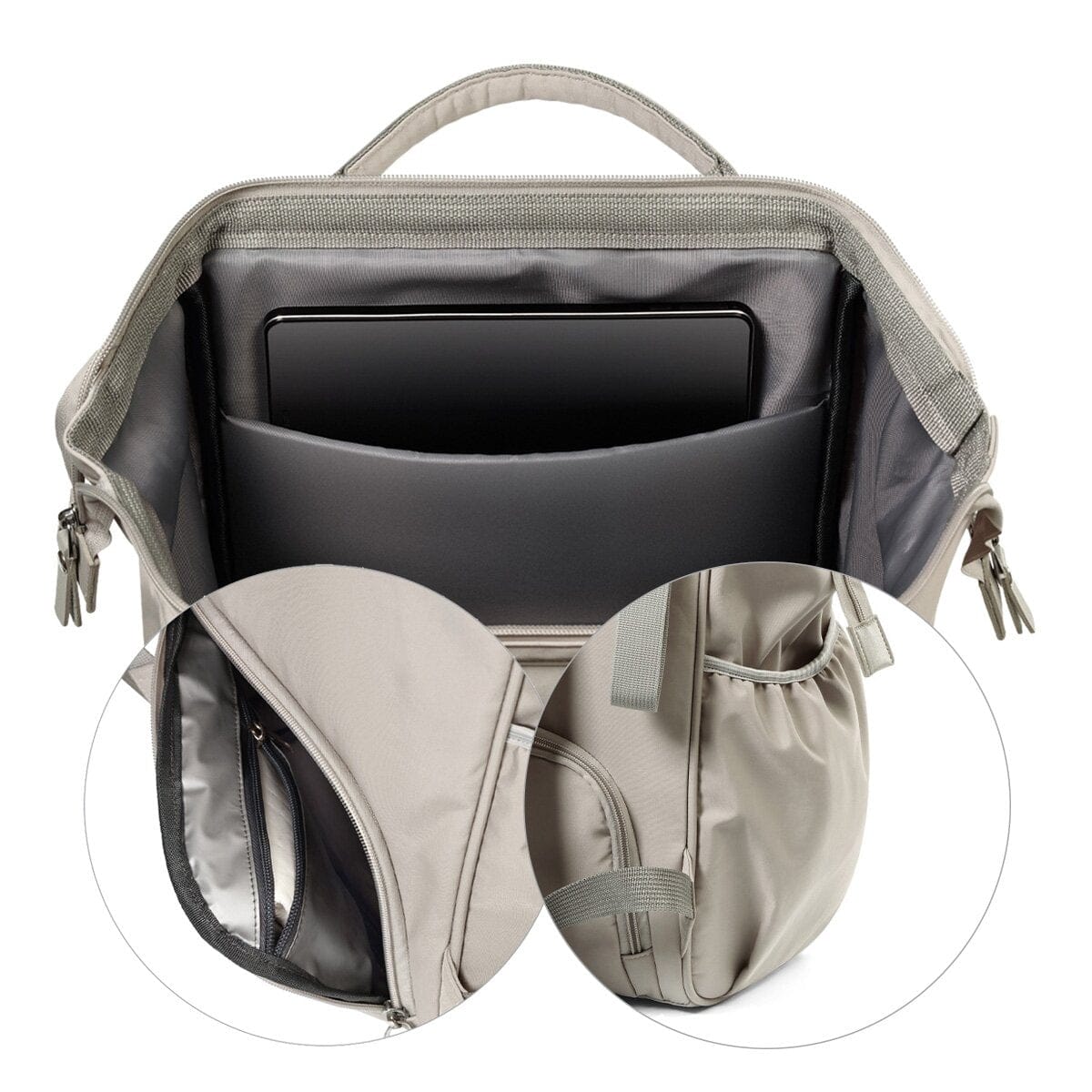 BabyOno Modern Style Mamos Kuprinė, Kreminė Mamos Kuprinės