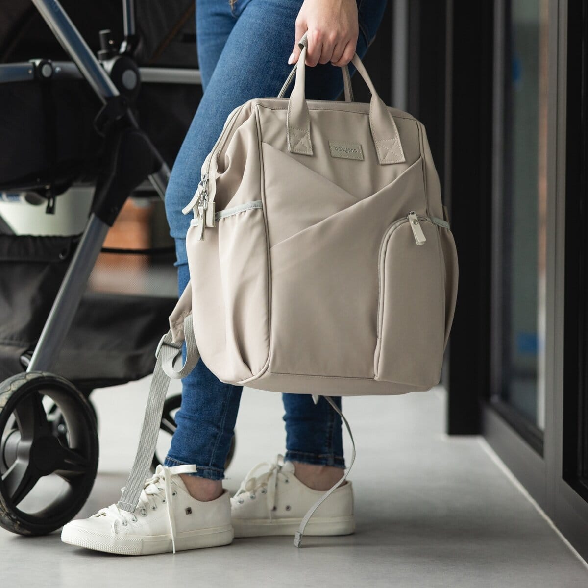 BabyOno Modern Style Mamos Kuprinė, Kreminė Mamos Kuprinės