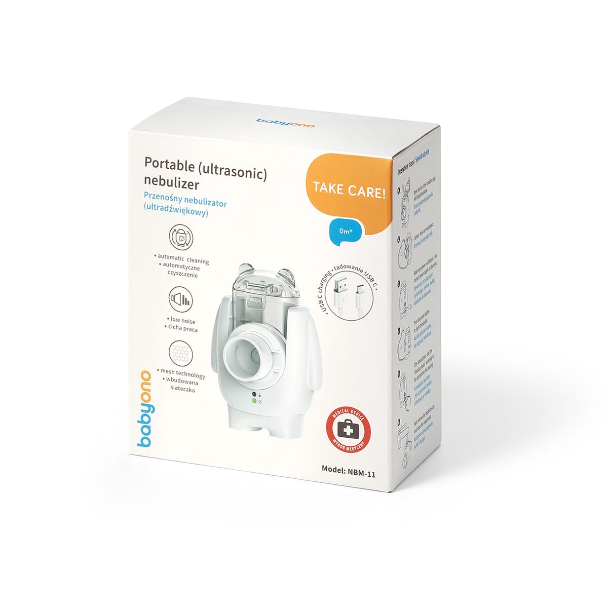 BabyOno Ultragarsinis MESH Inhaliatorius 1376 Inhaliatoriai