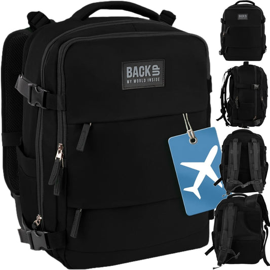 BackUP Juoda Rankinio Bagažo Kuprinė 40 × 30 × 20 cm Kuprinės