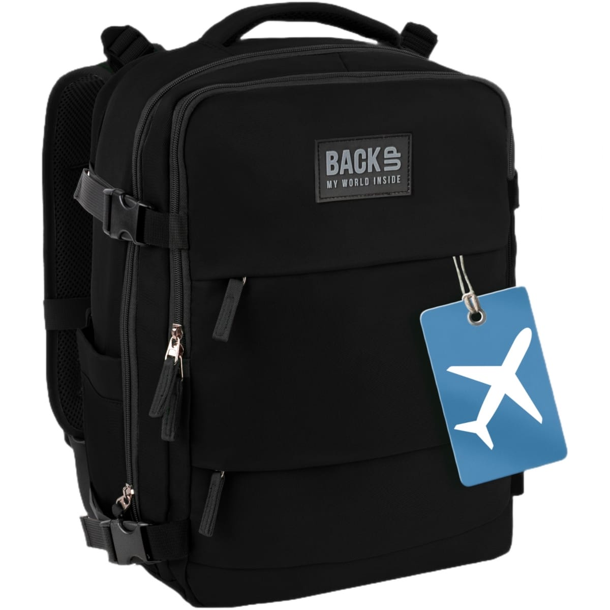 BackUP Juoda Rankinio Bagažo Kuprinė 40 × 30 × 20 cm Kuprinės