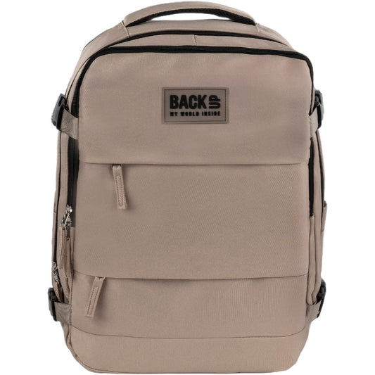 BackUP Smėlio Spalvos Rankinio Bagažo Kuprinė 40 × 30 × 20 cm Kuprinės