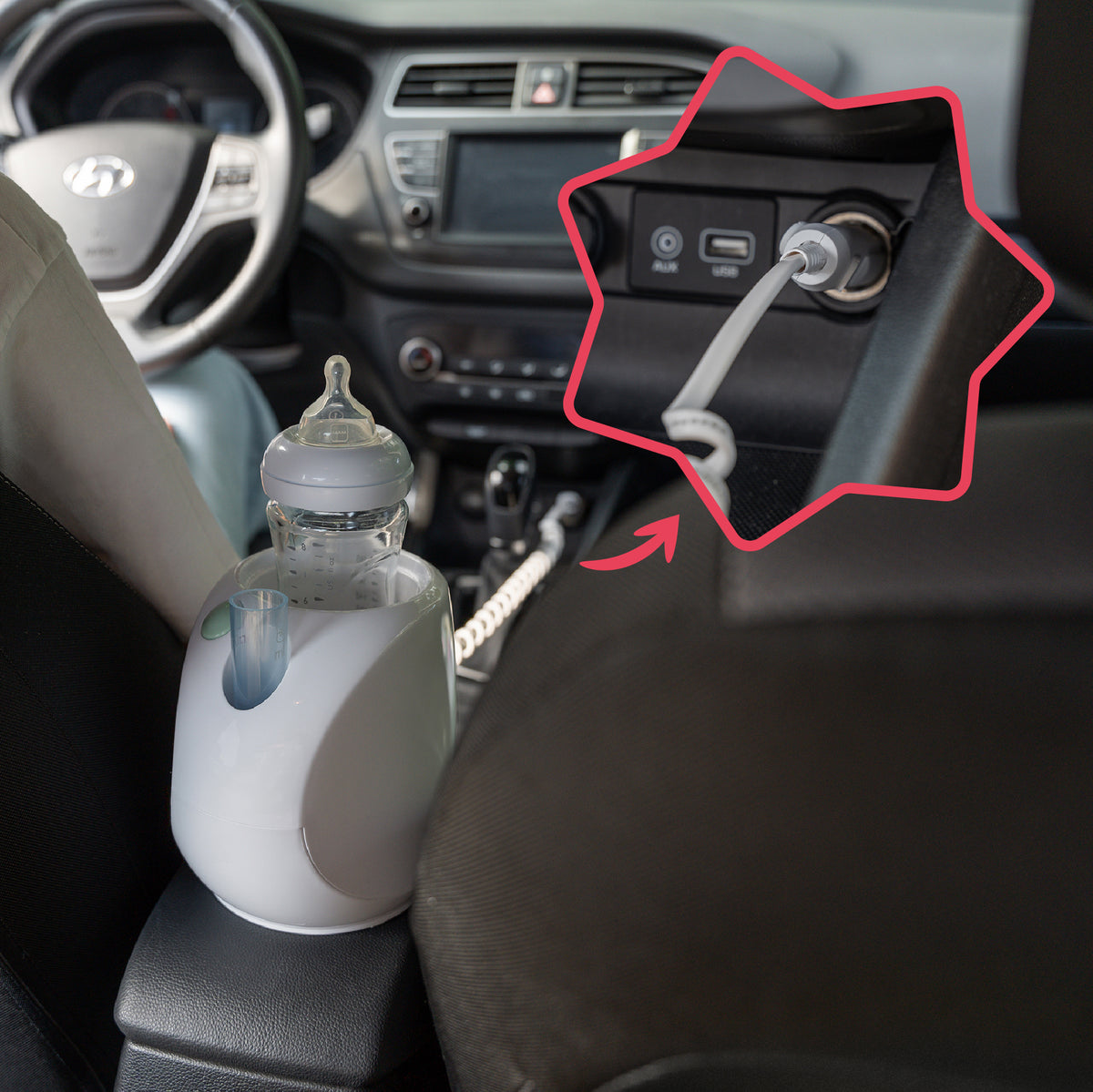 Badabulle Easy+ buteliukų šildytuvas namams ir automobiliui – nuotrauka 8