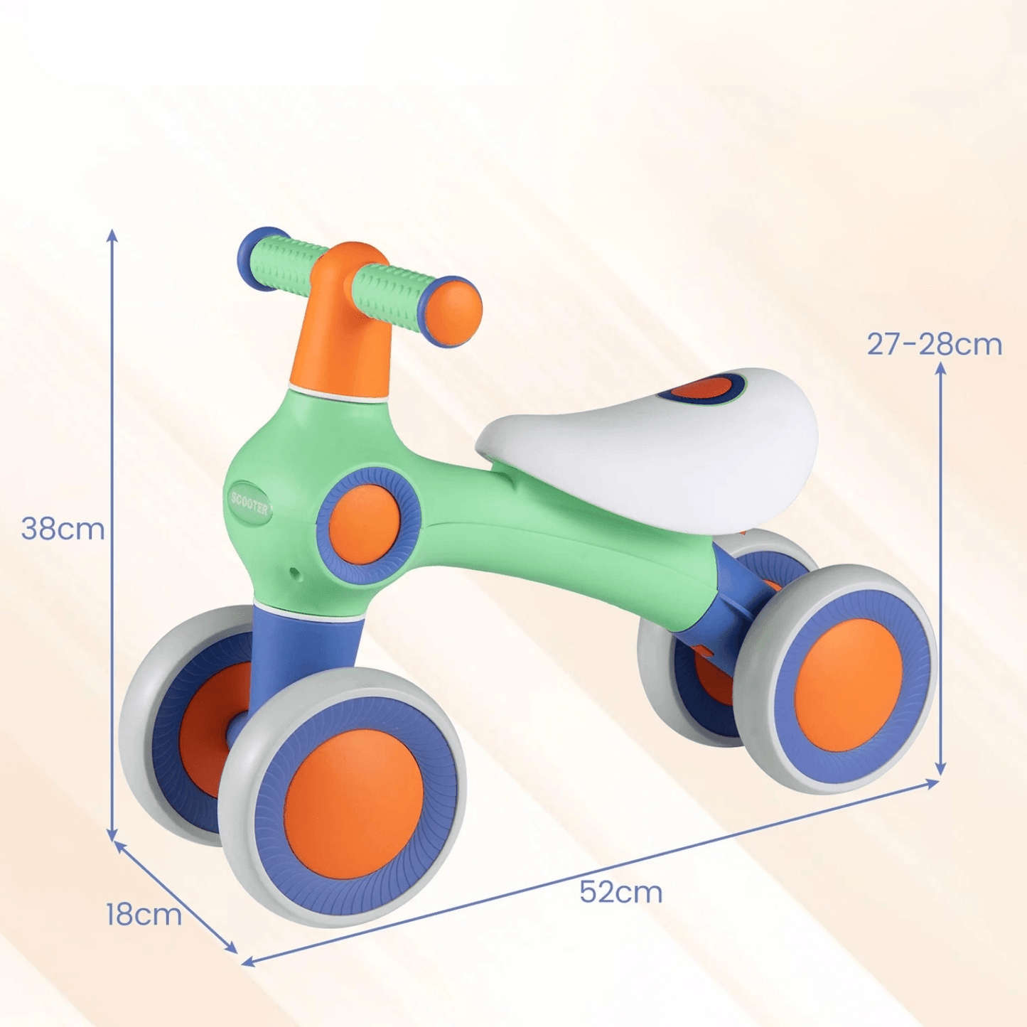 Balansinis Dviratis Vaikams 12–36 mėn. su Reguliuojama Sėdyne Lengvas Triratukai