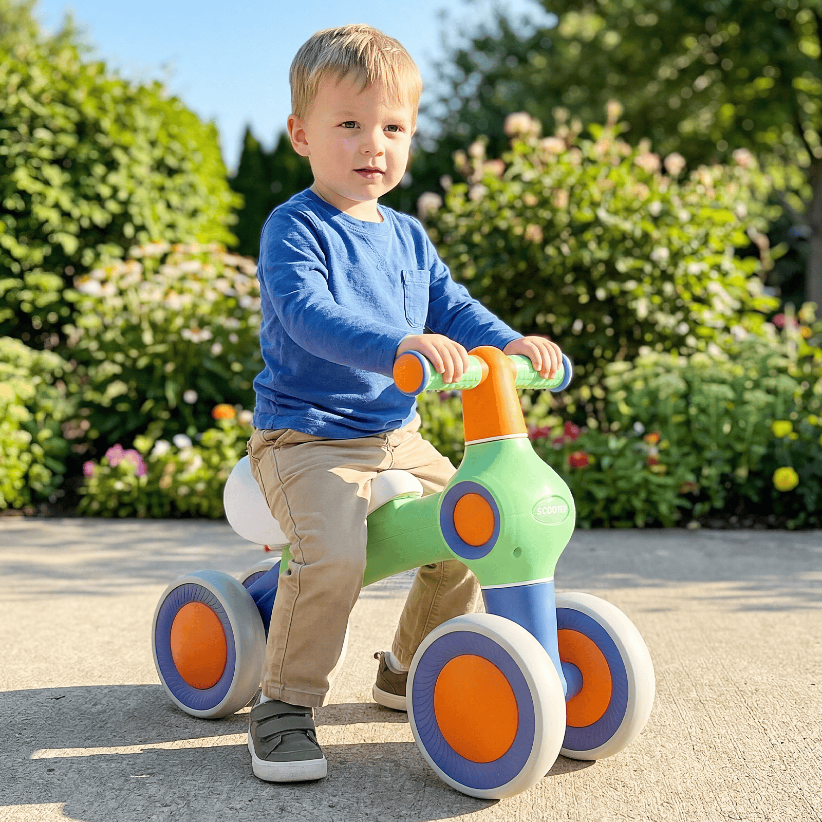 Balansinis Dviratis Vaikams 12–36 mėn. su Reguliuojama Sėdyne Lengvas Triratukai