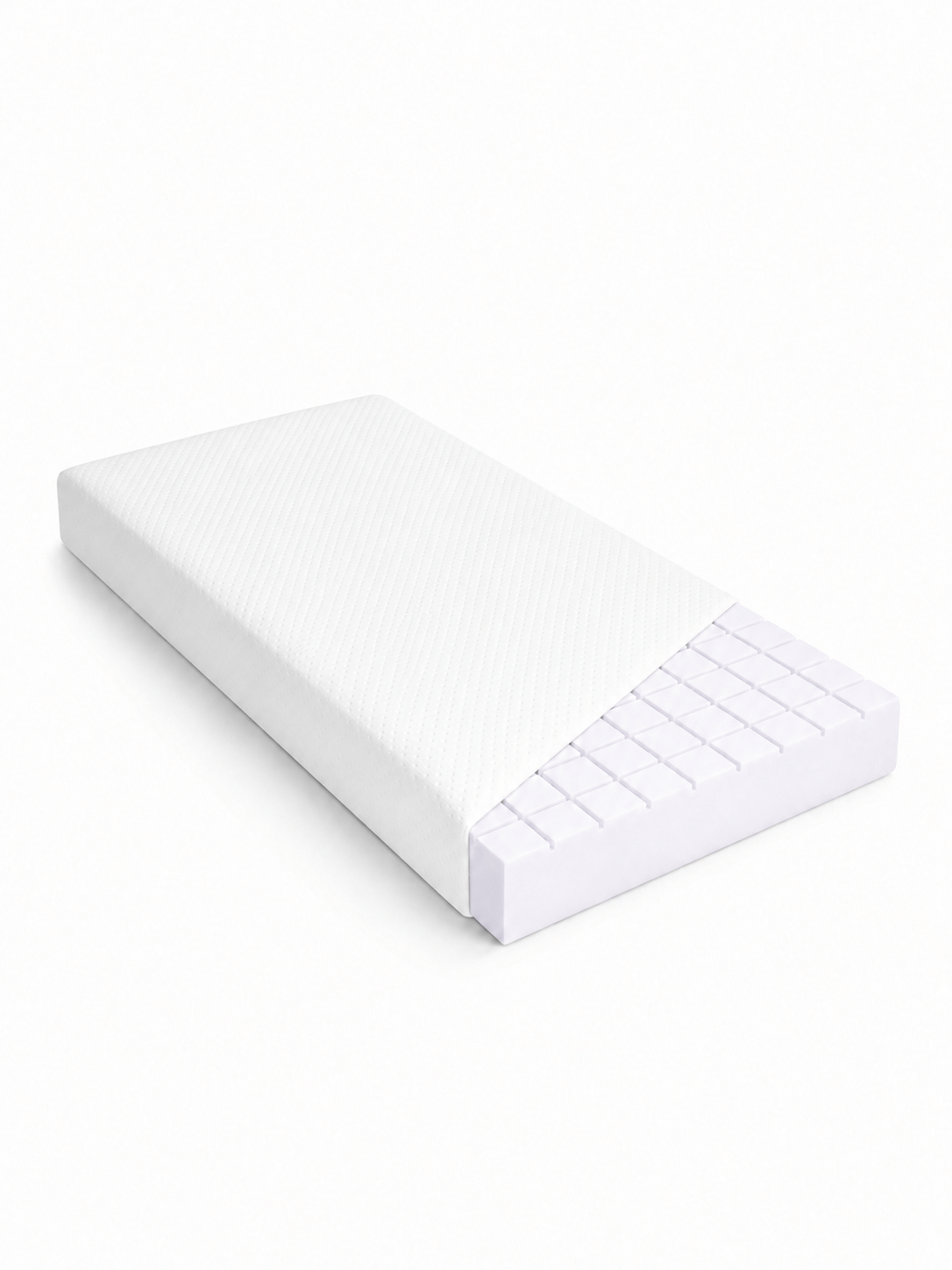 Baltos Spalvos Minkšta Bouclé Vaikiška Lova 70 × 140 cm Lovos Vienvietės Tencel – tinklelio profilis