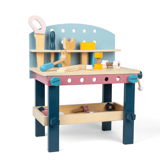 Bigjigs Žaislas Vaikams Medinis Vaikiškas Meistro Stalas (22 El.) Įrankių stalas