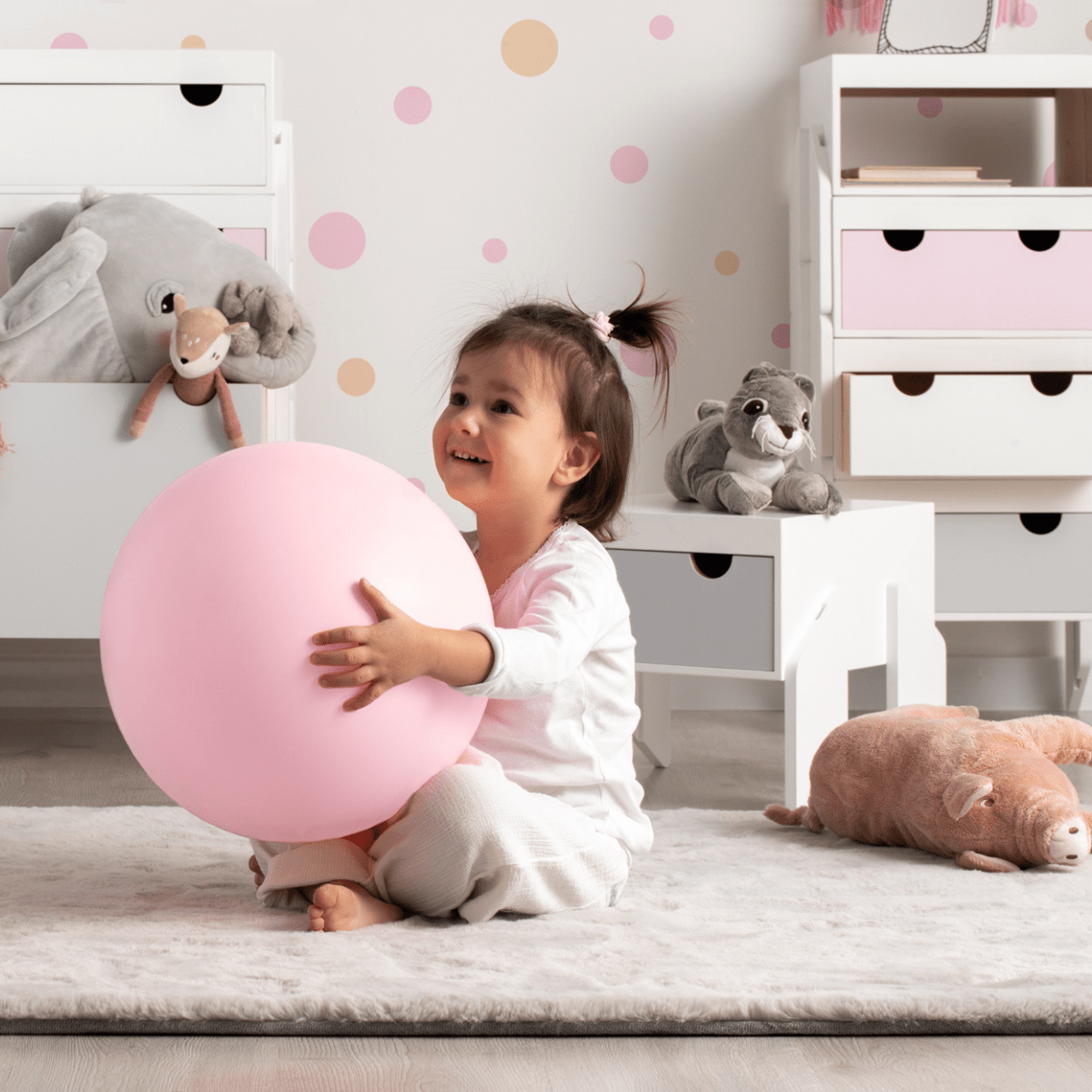 CapiBabi Little – Modulinė Komoda, Kėdutė Ir Suoliukas Vaikams, Balta Komoda