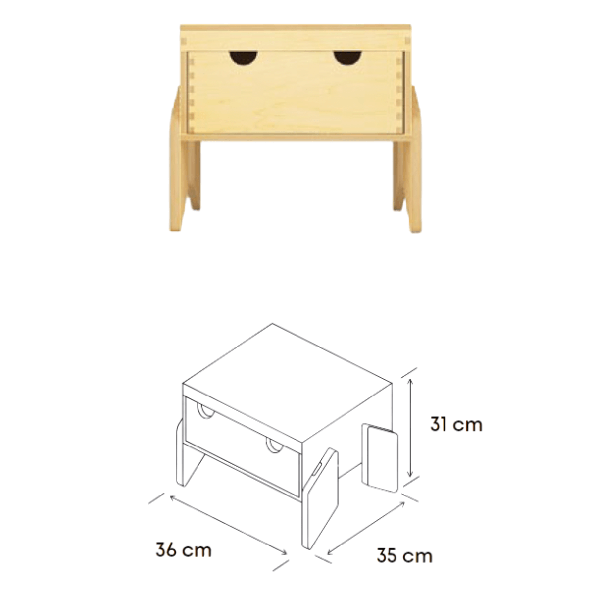 CapiBabi Little – Modulinė Komoda, Kėdutė Ir Suoliukas Vaikams, Balta Komoda