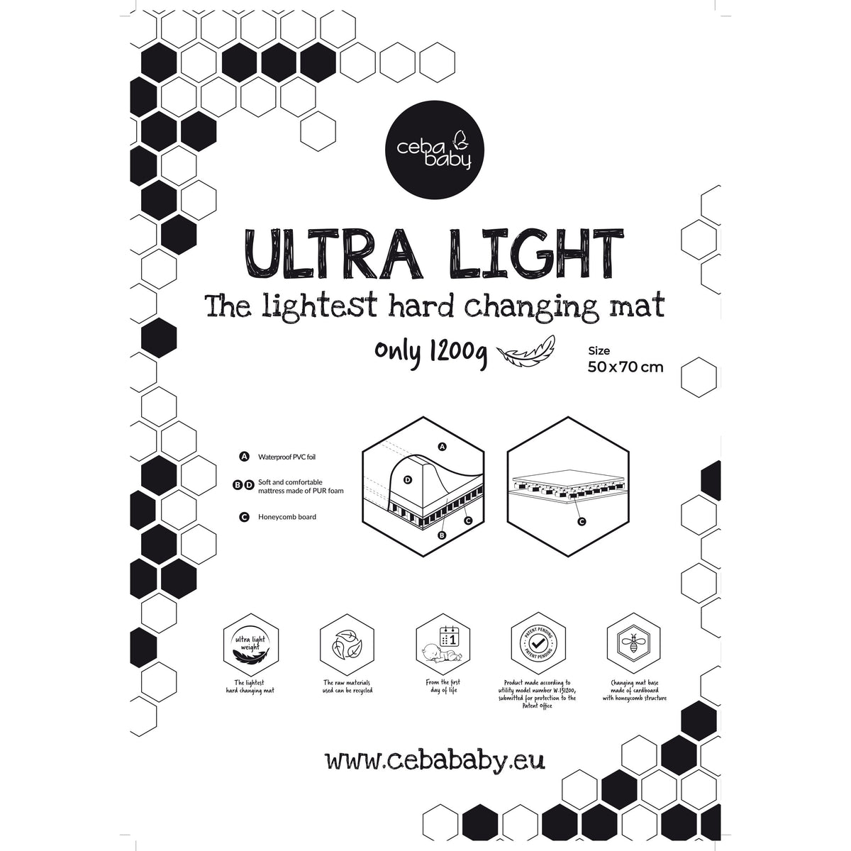 CebaBaby Ultra vystymo lenta „Meška“, 50×70 cm – nuotrauka 6