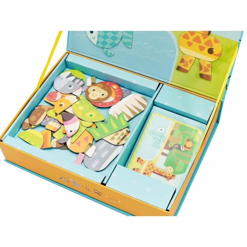 Classic World Magnetinė Dėlionė Gyvūnai – 60 Dalių Rinkinys Žaislai Dėlionės