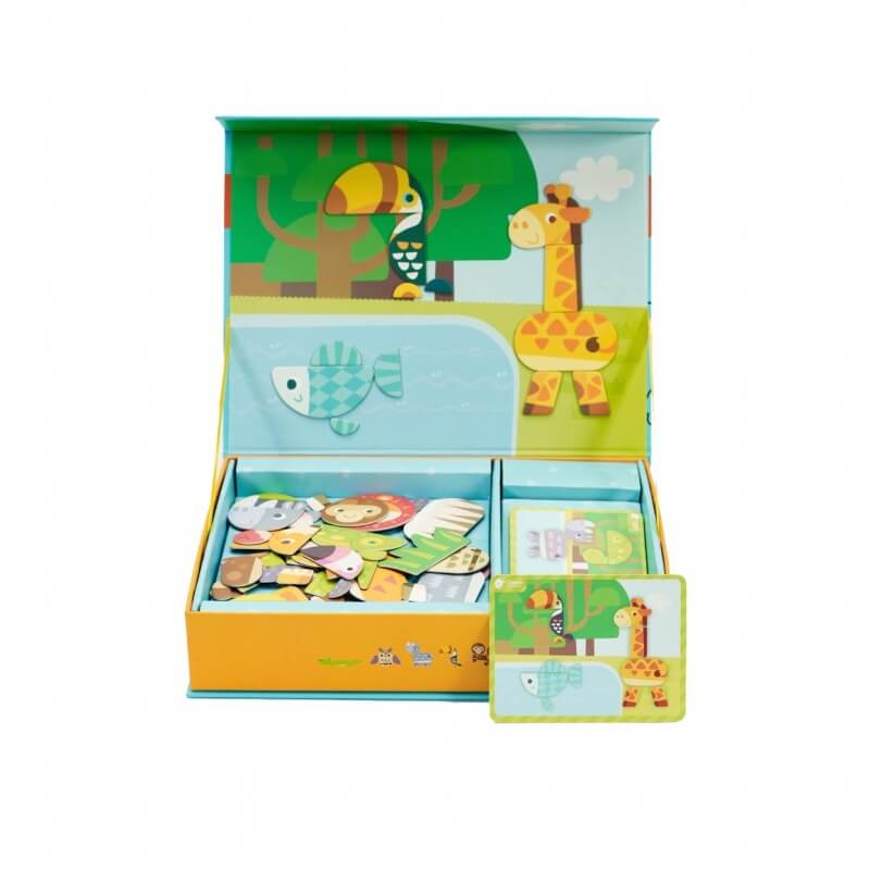 Classic World Magnetinė Dėlionė Gyvūnai – 60 Dalių Rinkinys Žaislai Dėlionės