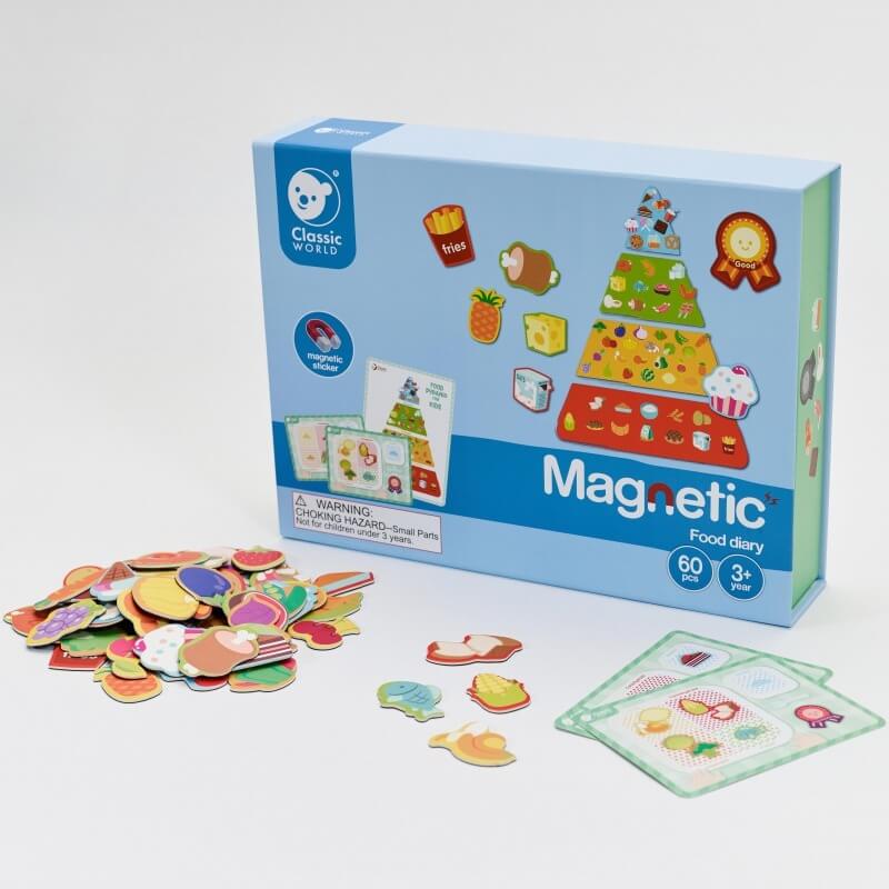 Classic World Magnetinė Dėlionė Sveika Mityba – 60 Dalių Rinkinys Žaislai Dėlionės