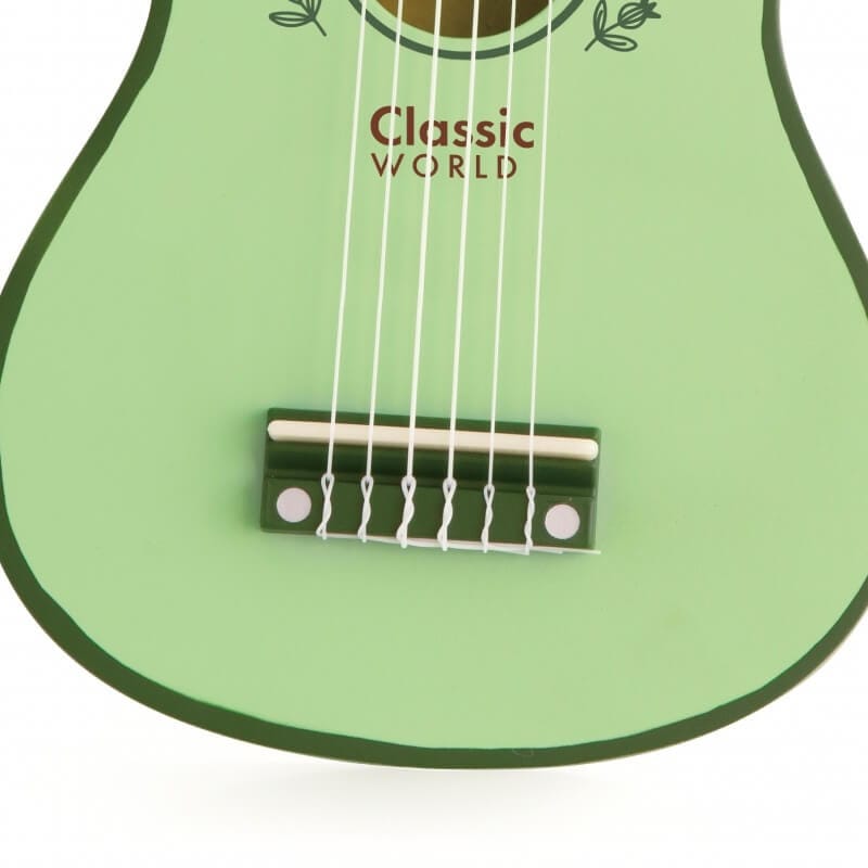 Classic World Medinė Vaikiška Gitara Pastelinės Žalios Spalvos Žaislai Montessori