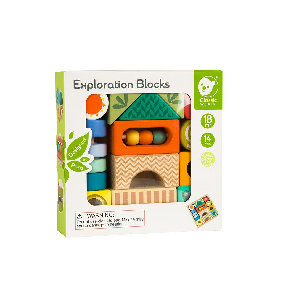 Classic World Medinės Sensorinės Montessori Kaladėlės, 14 Dalių – nuotrauka 12