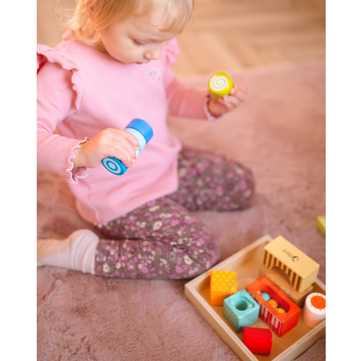 Classic World Medinės Sensorinės Montessori Kaladėlės, 14 Dalių – nuotrauka 6