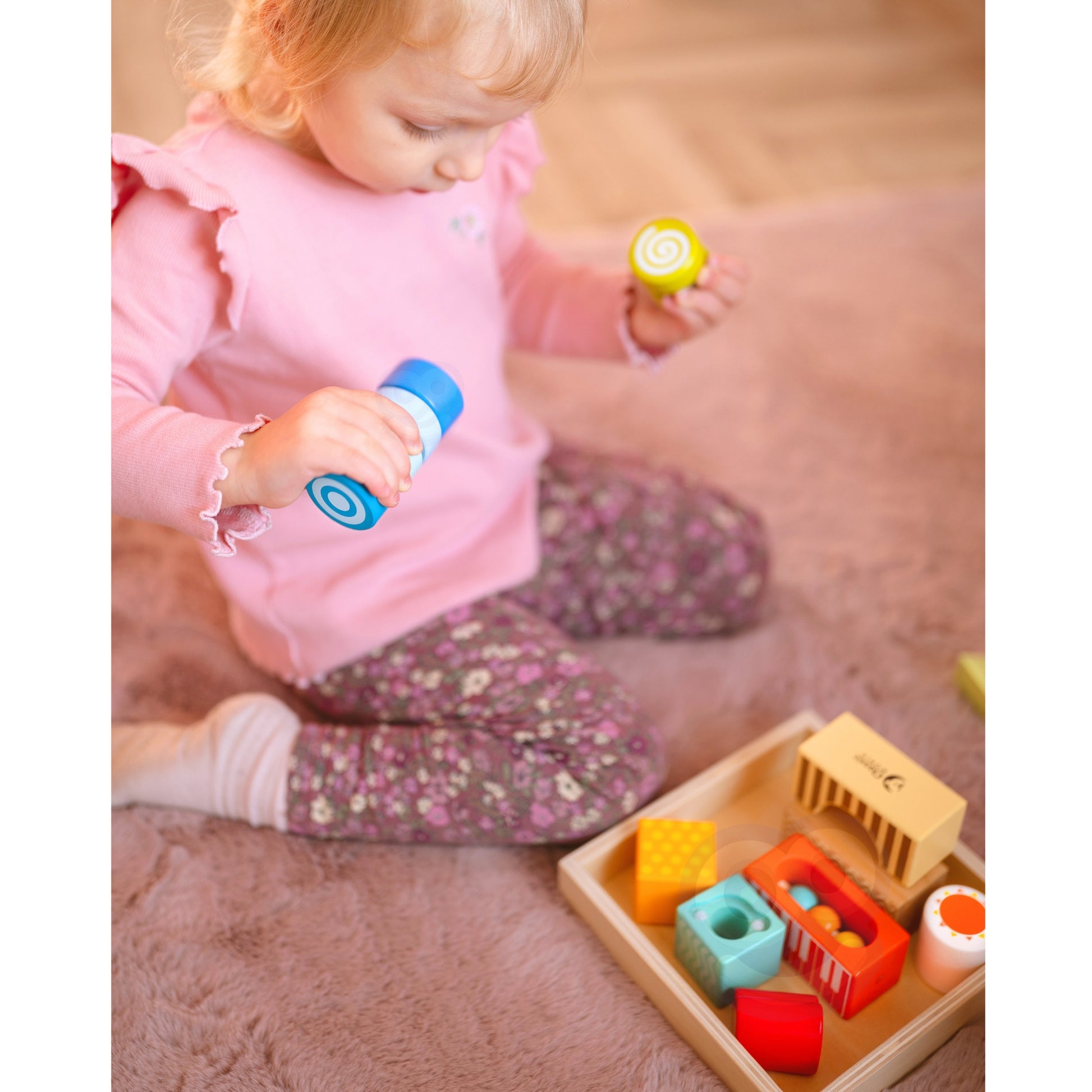 Classic World Medinės Sensorinės Montessori Kaladėlės, 14 Dalių – nuotrauka 6