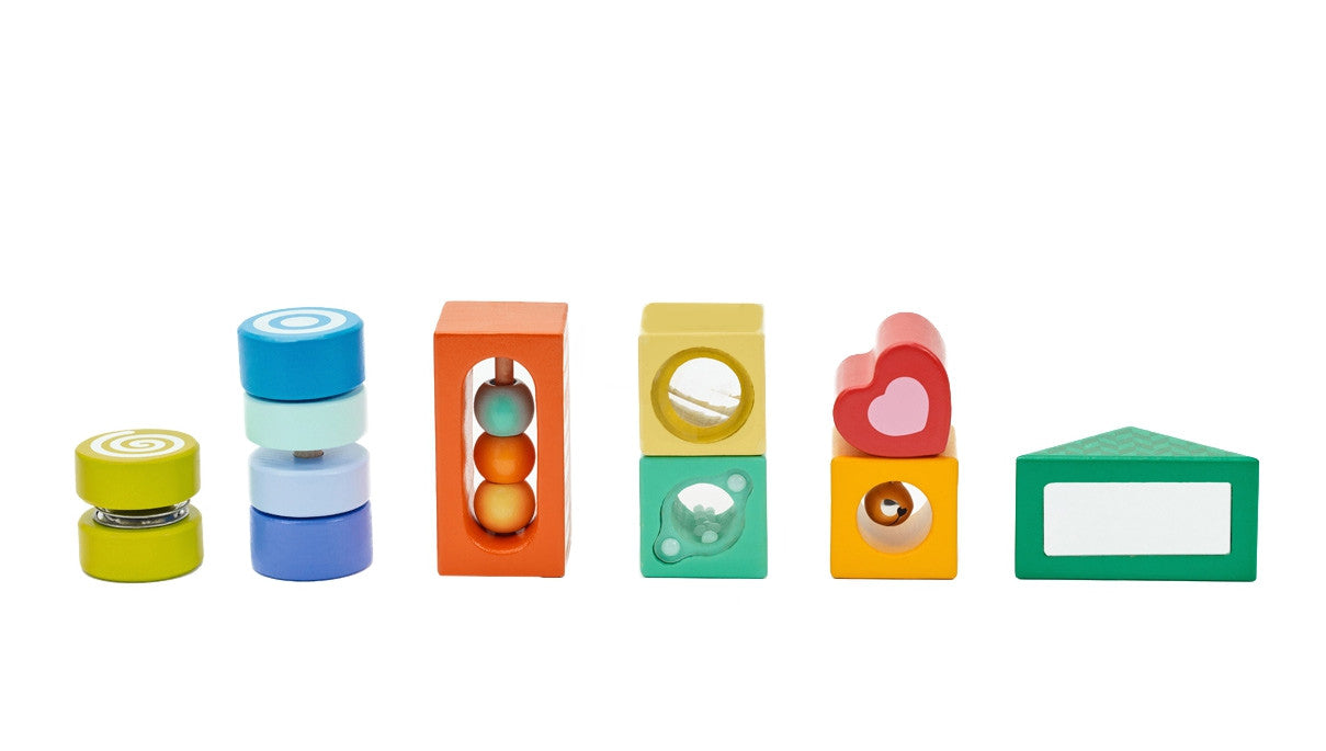 Classic World Medinės Sensorinės Montessori Kaladėlės, 14 Dalių – nuotrauka 9