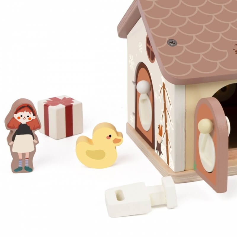 Classic World Medinis Edukacinis Namelis Su Spynomis Vaikams Lėlių Namas