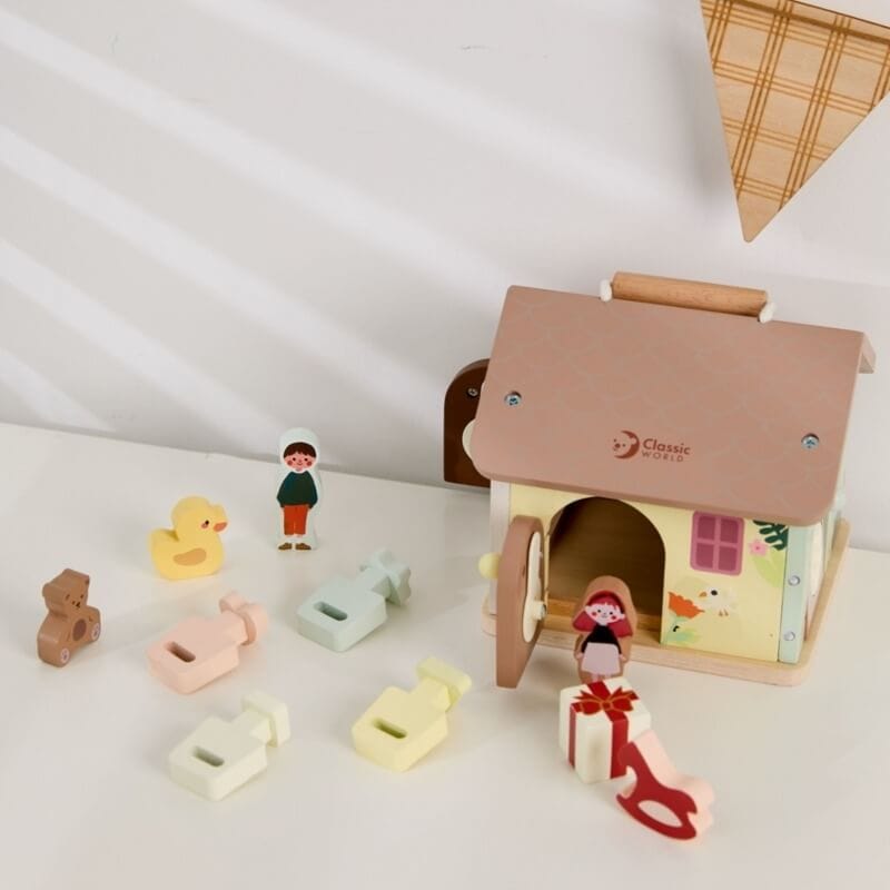 Classic World Medinis Edukacinis Namelis Su Spynomis Vaikams Lėlių Namas