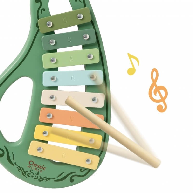 Classic World Medinis Vintažinių Muzikos Instrumentų Rinkinys Vaikams Žaislai Montessori