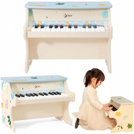 Classic World Muzikinis Pianinas Vaikams Su Spalvotais Klavišais Žaislai Montessori