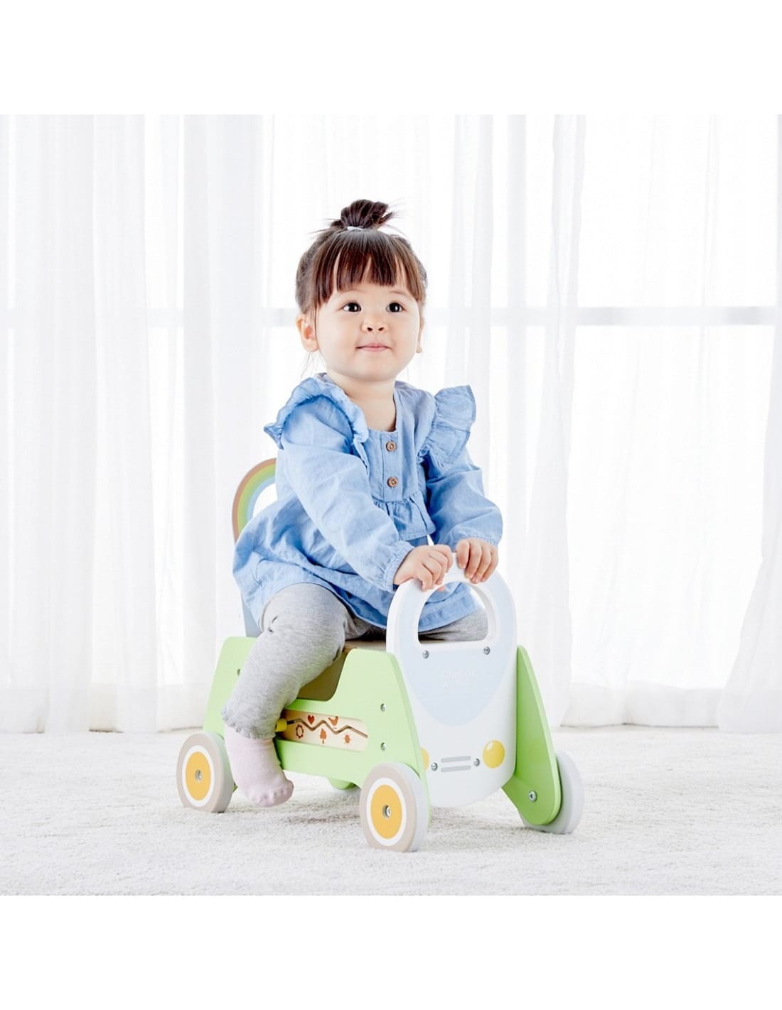 Classic World „Rider“ Medinė Vaikštynė-Stumdukas Rūšiuoklis Stumiamos Mašinėlės Vaikams