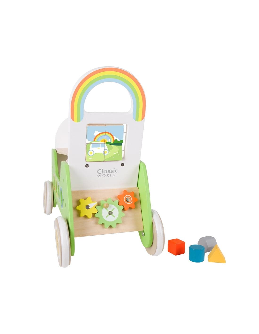 Classic World „Rider“ Medinė Vaikštynė-Stumdukas Rūšiuoklis Stumiamos Mašinėlės Vaikams