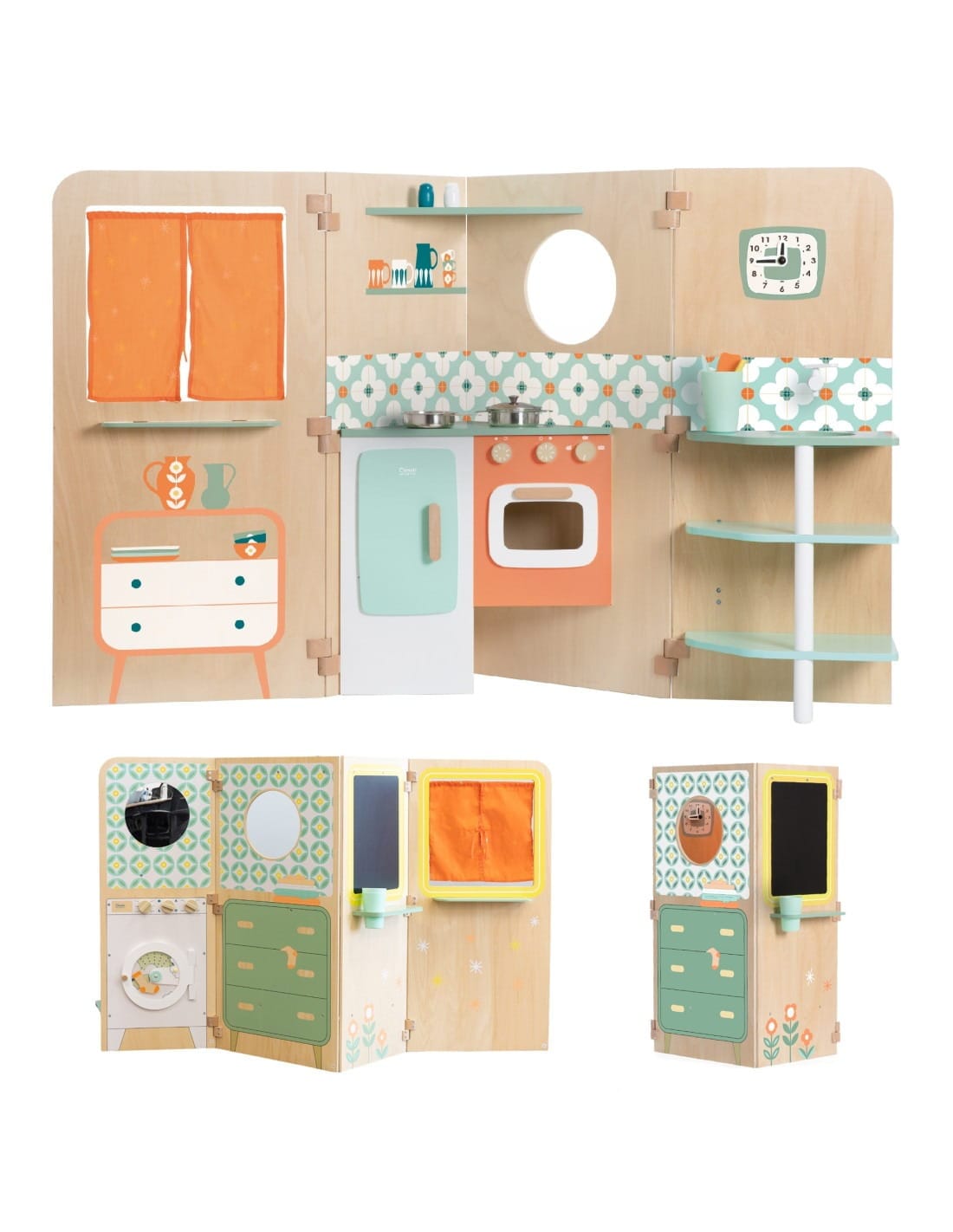 Classic World Sulankstomas Medinis Žaidimų Namelis Virtuvėlė Vaikiškos Virtuvėlės