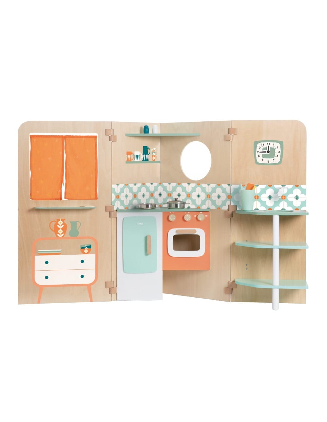 Classic World Sulankstomas Medinis Žaidimų Namelis Virtuvėlė Vaikiškos Virtuvėlės