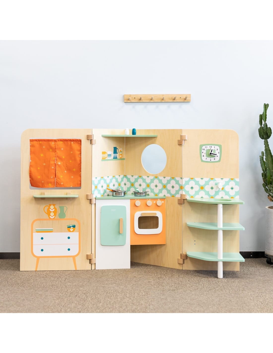 Classic World Sulankstomas Medinis Žaidimų Namelis Virtuvėlė Vaikiškos Virtuvėlės