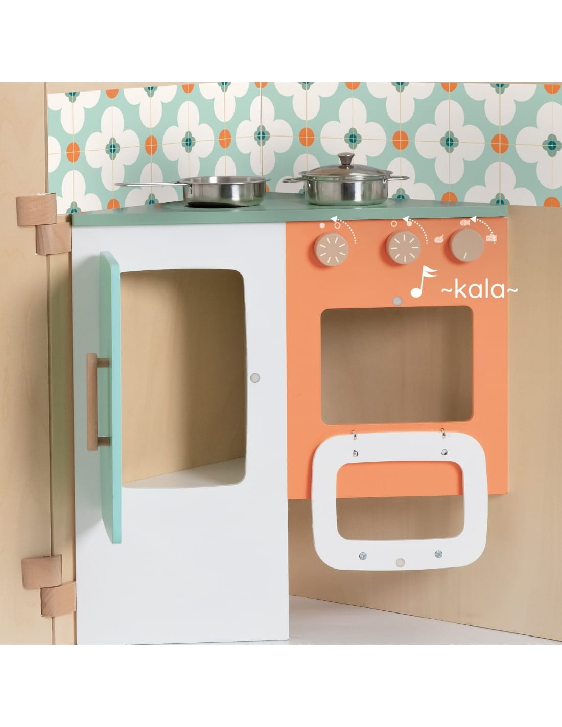 Classic World Sulankstomas Medinis Žaidimų Namelis Virtuvėlė Vaikiškos Virtuvėlės