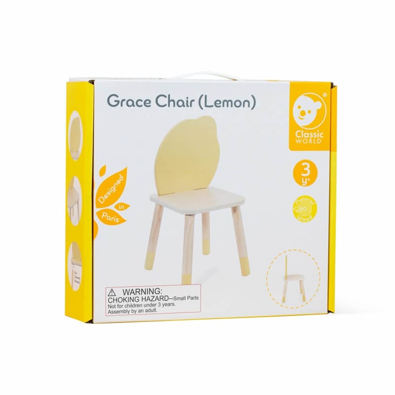 Classic World Vaikiška Kėdutė Citrina "Grace Lemon" Pastelinės Spalvos Žaislai Vaikams