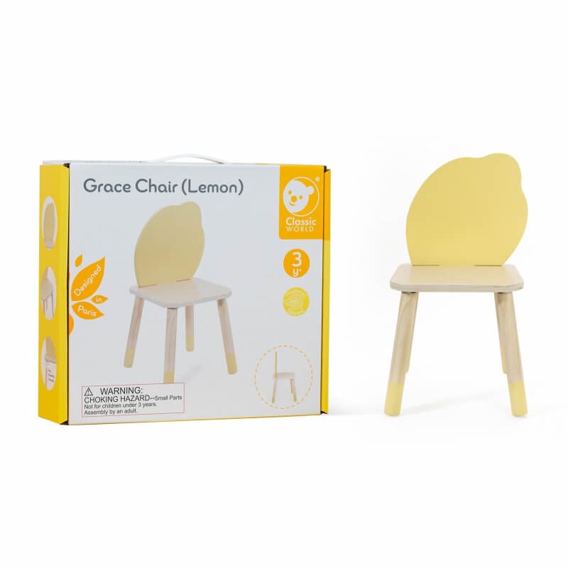 Classic World Vaikiška Kėdutė Citrina "Grace Lemon" Pastelinės Spalvos Žaislai Vaikams