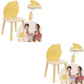 Classic World Vaikiškas Staliukas Ir Dvi Kėdutės "Grace" Pastelinės Spalvos Staliukai Kėdutės Lemon Lemon