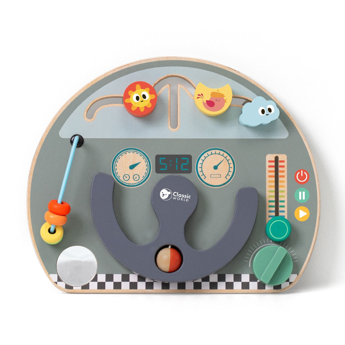 Classic World medinė veiklos lenta „Kelionės“ 6in1 – nuotrauka 1