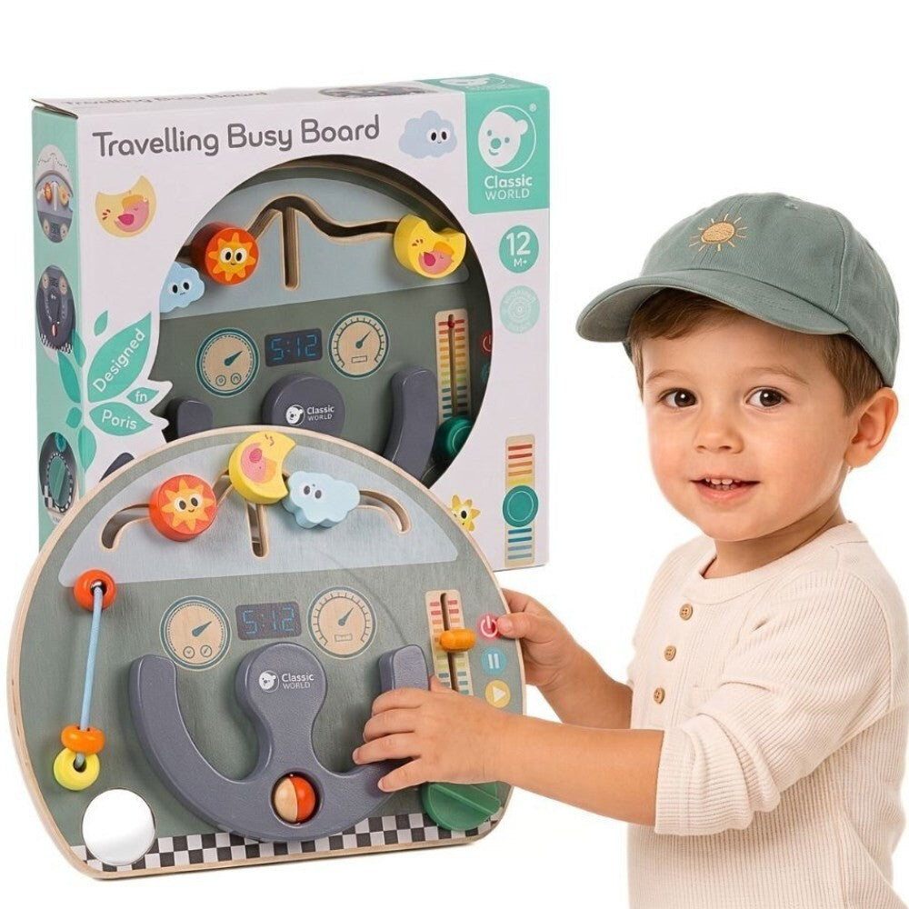 Classic World medinė veiklos lenta „Kelionės“ 6in1 – nuotrauka 2
