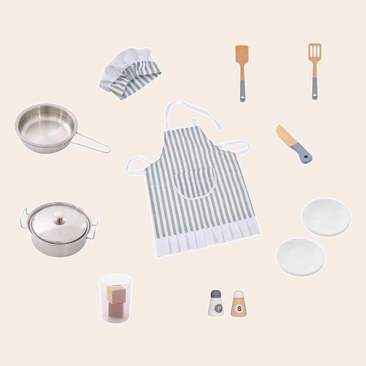 Didelė 4 Zonų Kampinė Medinė Vaikiška Žaidimų Virtuvėlė Su Šviesomis Ir Garsais 3056 Vaikiškos Virtuvėlės