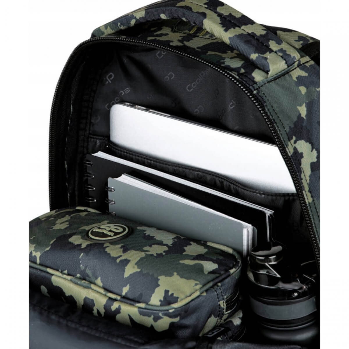 Didelė Tvirta Mokyklinė Kuprinė CP Coolpack Military Kamufliažas 44cm IP1094 Kuprinės