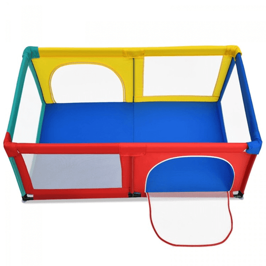 Didelis Spalvotas Kūdikių Maniežas Su Tinklelio Įėjimu ir Kamuoliukais, 192 × 122 cm Maniežai Žaidimų Aikštelės