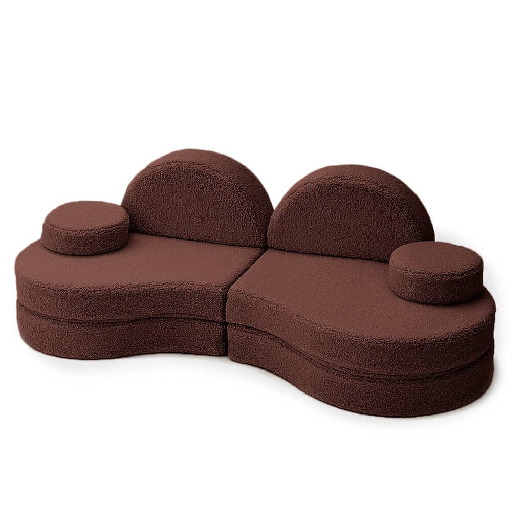 Dizainerio Sukurta Modulinė Vaikiška Sofa Žaidimams "Coccolo" 160 cm Modulinės sofos Ruda