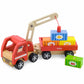 Drewniany Dźwig z kontenerami Viga Toys Žaislai Vaikams Ir Kūdikiams