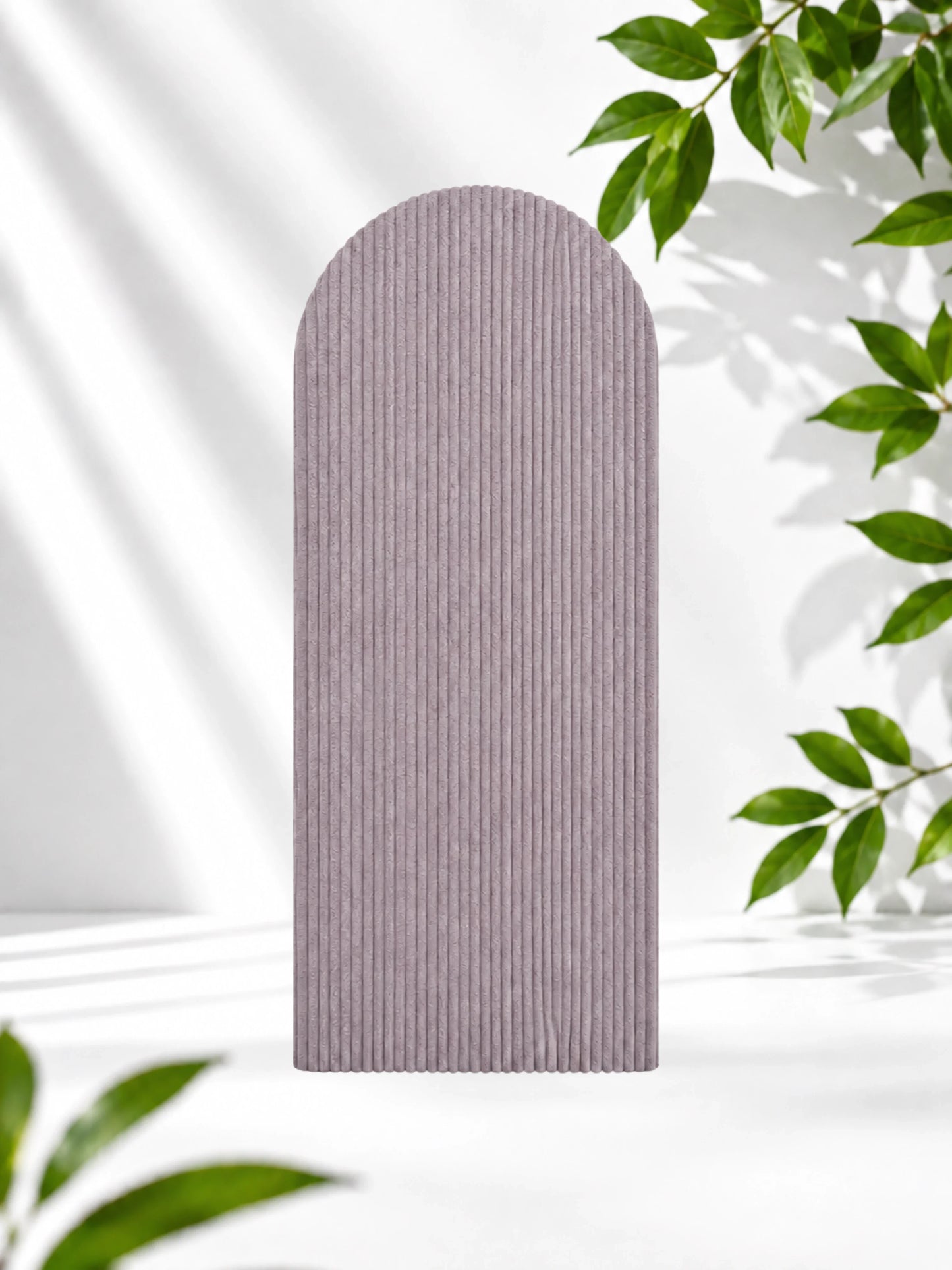 Dulsvos rožinės spalvos rumbuoto audinio sienų panelė 90 × 36 cm