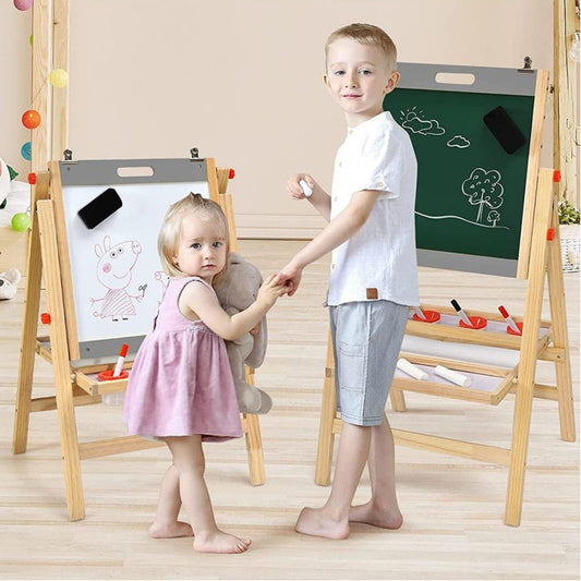 Dvipusė Piešimo Lenta Vaikams 53,5 × 50,5 × 79–104 cm Piešimo Lentos