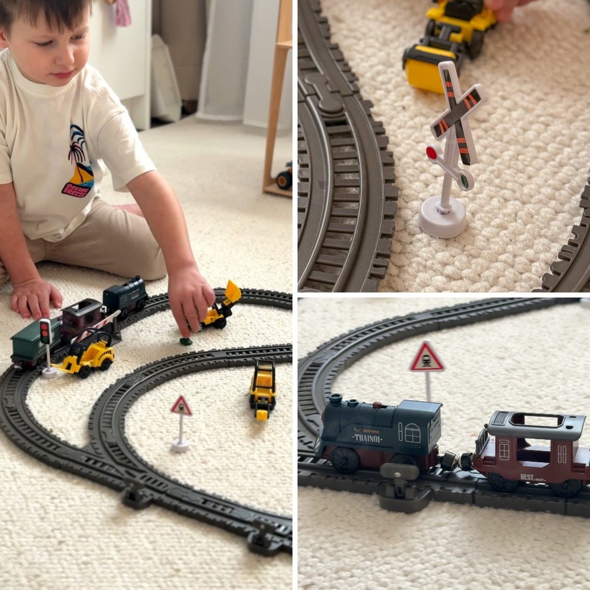 Woopie retro traukinio žaidimų rinkinys vaikams