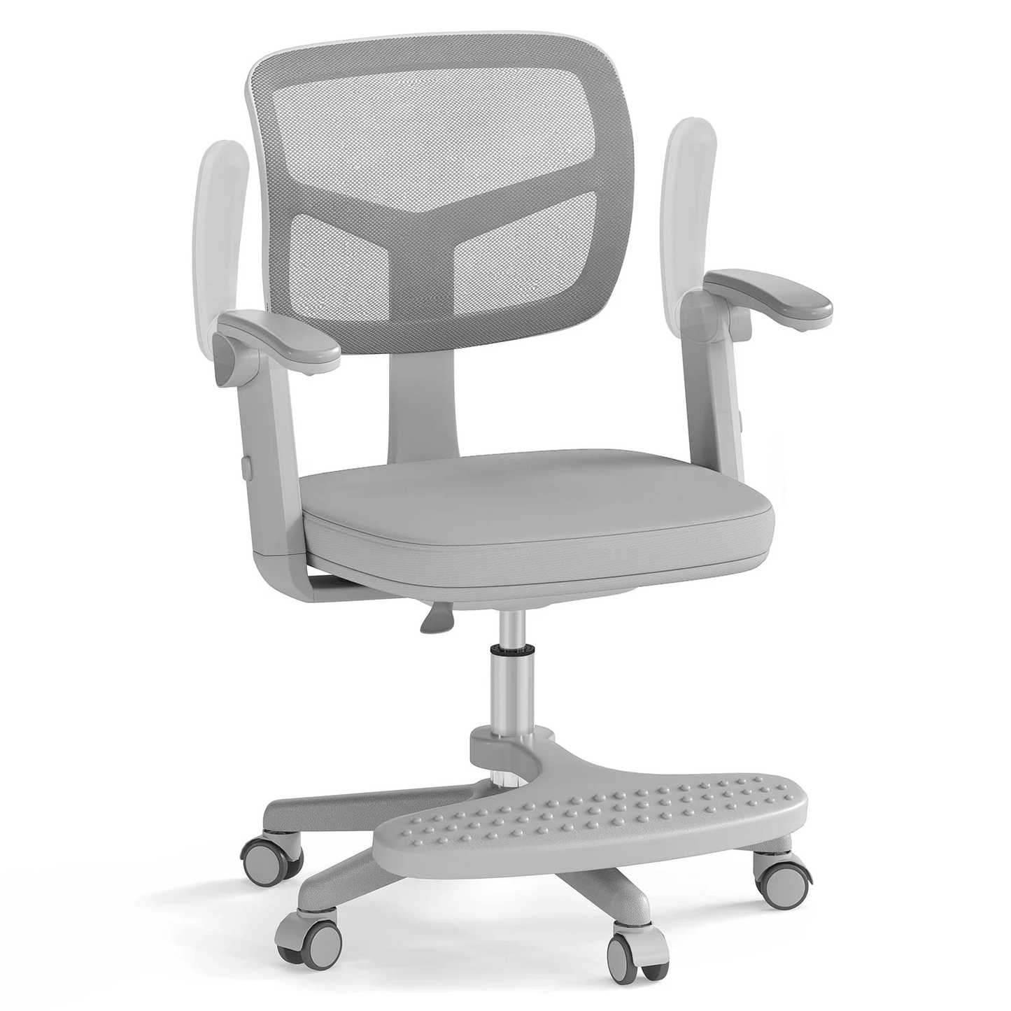 Ergonominė Vaikiška Rašomojo Stalo Kėdė Su Pakoja Pilka Rašomojo Stalo Kėdės